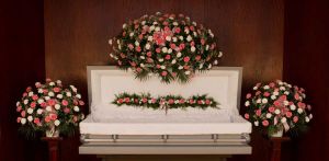 Carnation Funeral Flower Package