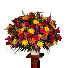 Garden Floral Funeral Basket